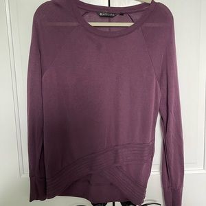 Athleta Long Sleeve Purple Shirt with cross front. Size S.